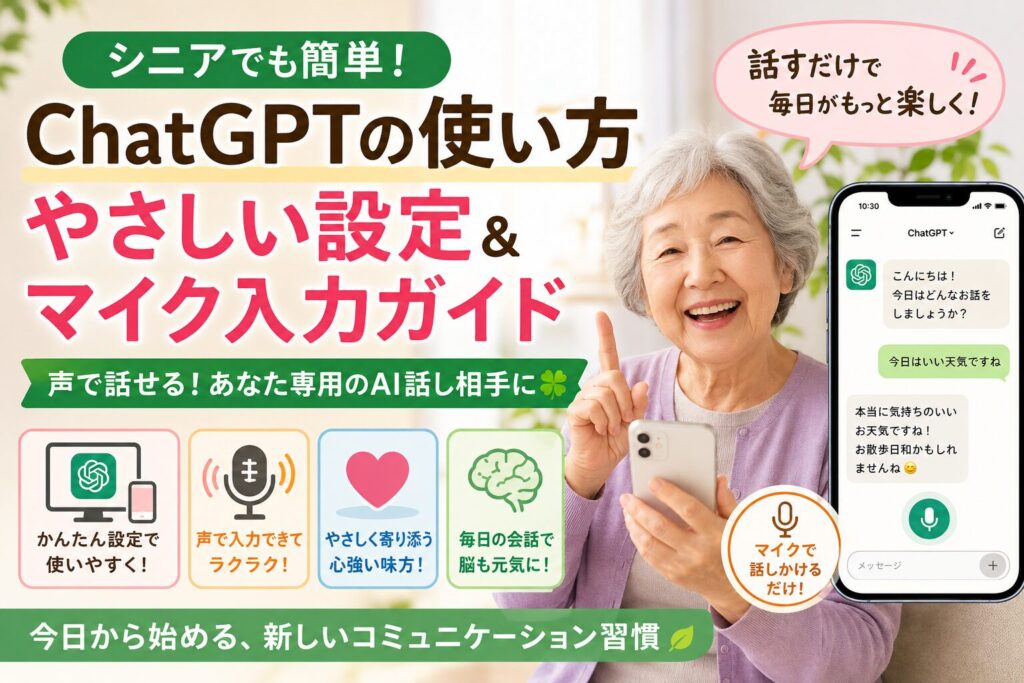 ボタン1つで会話できる！孤独なシニアのためのAI活用術