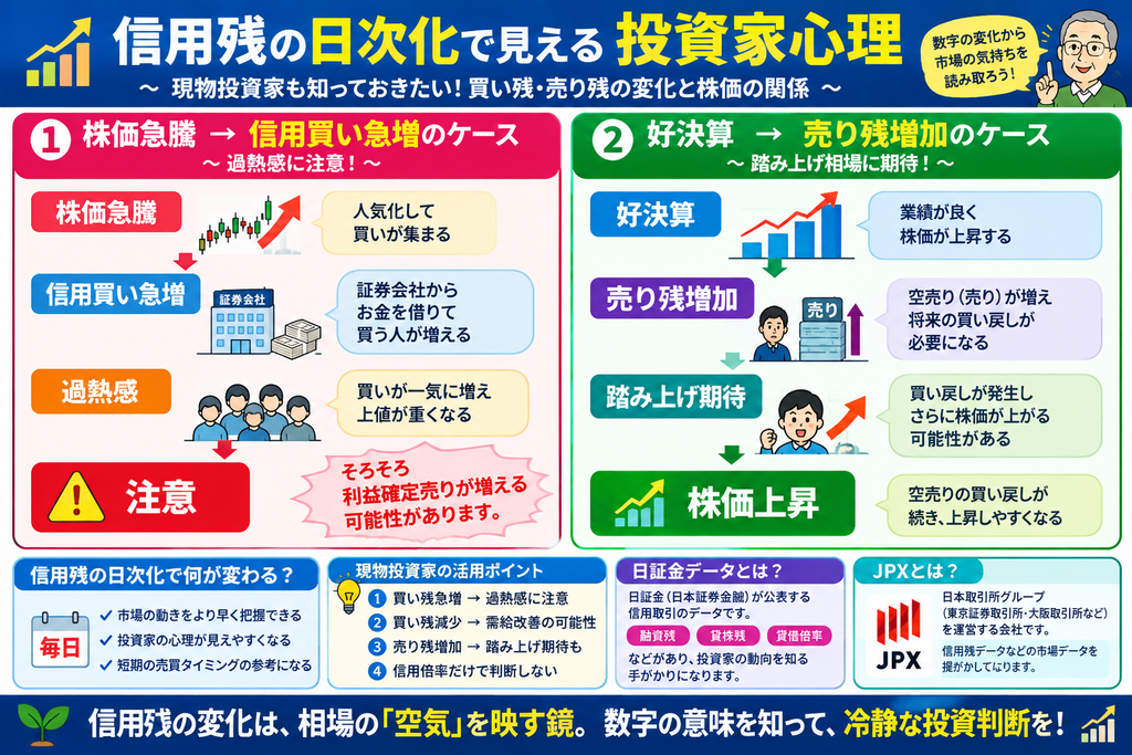 個人投資家に追い風?信用残の日次公表が始まる。知るべき新ルール